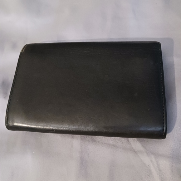VINTAGE 80's COACH BLACK LEATHER WALLET - Picture 6 of 14